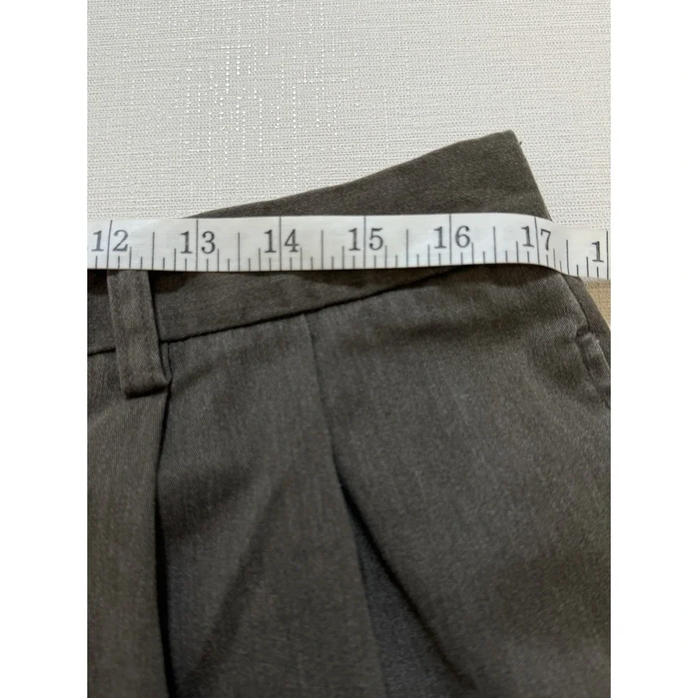 Brooks Brothers Elliot Mens 36x32 Brown Pleated Cuffed Stretch Chino Pants